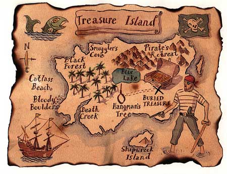 La mappa dell'isola del tesoro