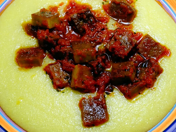 ricetta spezzatino di seitan con polenta