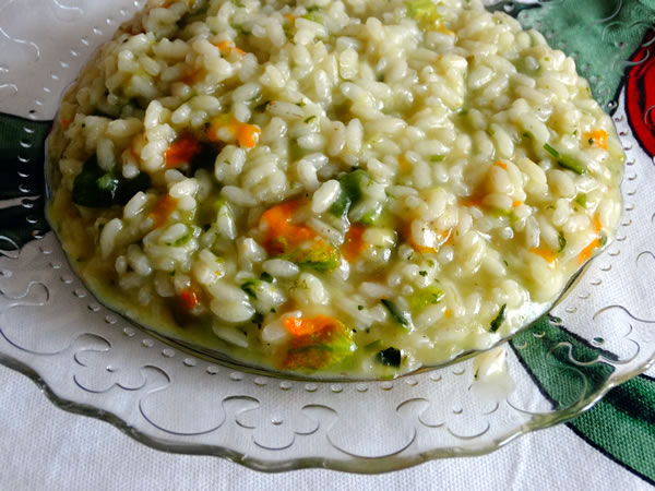 ricetta risotto con fiori di zucca e zucchina