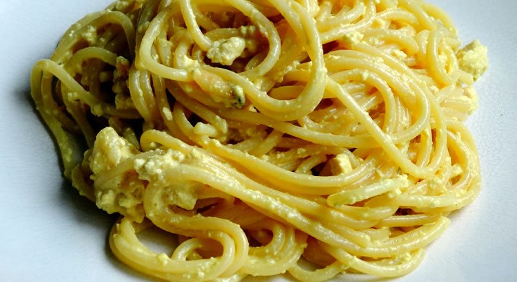 spaghetti alla carbonara veg
